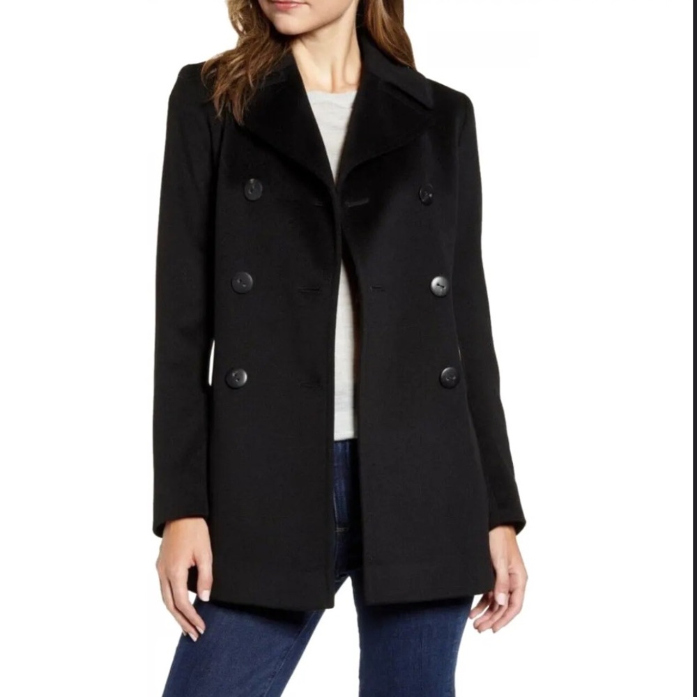 Esprit Black Double-Breasted Coat